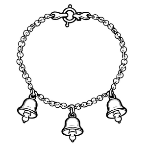 Einfaches Armbänder-Ausmalbild zum künstlerischen Entfalten