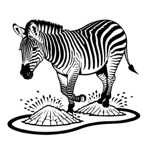 Detailreiches Zebras-Ausmalbild für kreative Kids