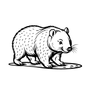 Wunderbare Wombats-Malvorlage für kreative Kids