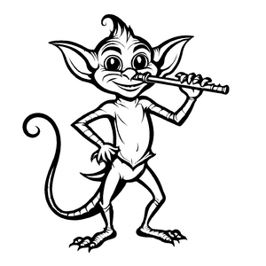 Niedliches Goblins-Malbild für kleine Künstler