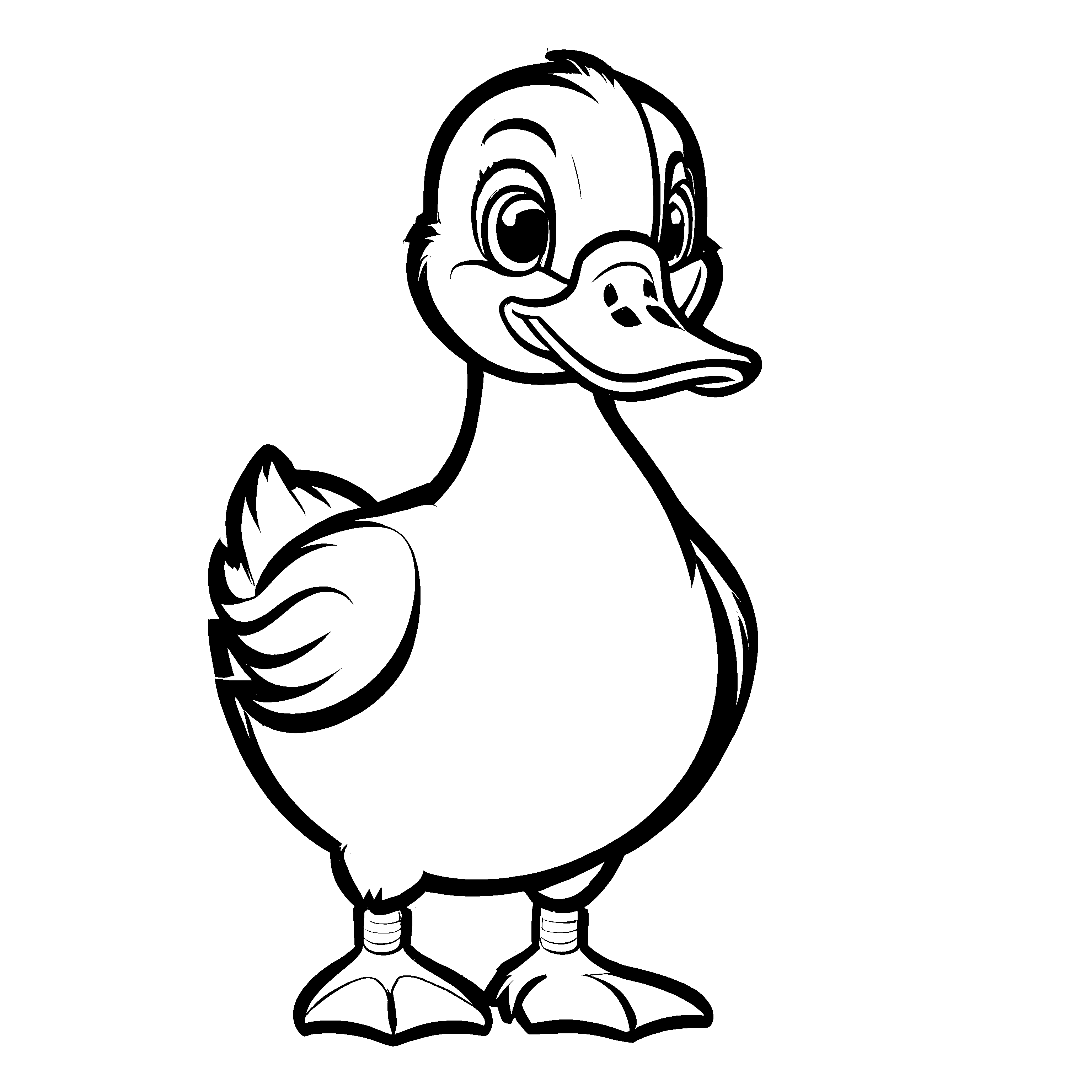 Tolles Enten-Ausmalbild für Groß und Klein