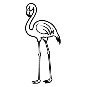 Fröhliches Flamingos-Malbild für Groß und Klein