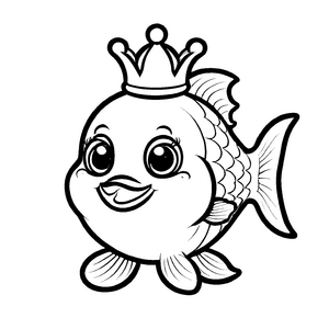 Kindgerechtes Goldfische-Bastelmotiv für spannende Malzeit