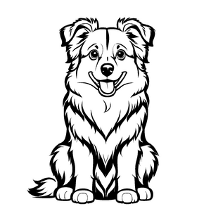 Kreatives Australian Shepherds-Bastelmotiv zum künstlerischen Entfalten