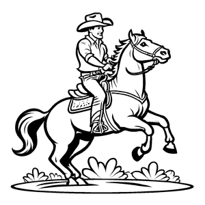 Aufregendes Cowboys-Malbild für kreative Momente