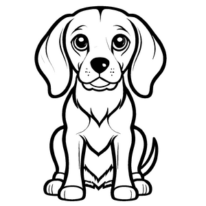 Fröhliches Beagle-Bastelmotiv für die ganze Familie