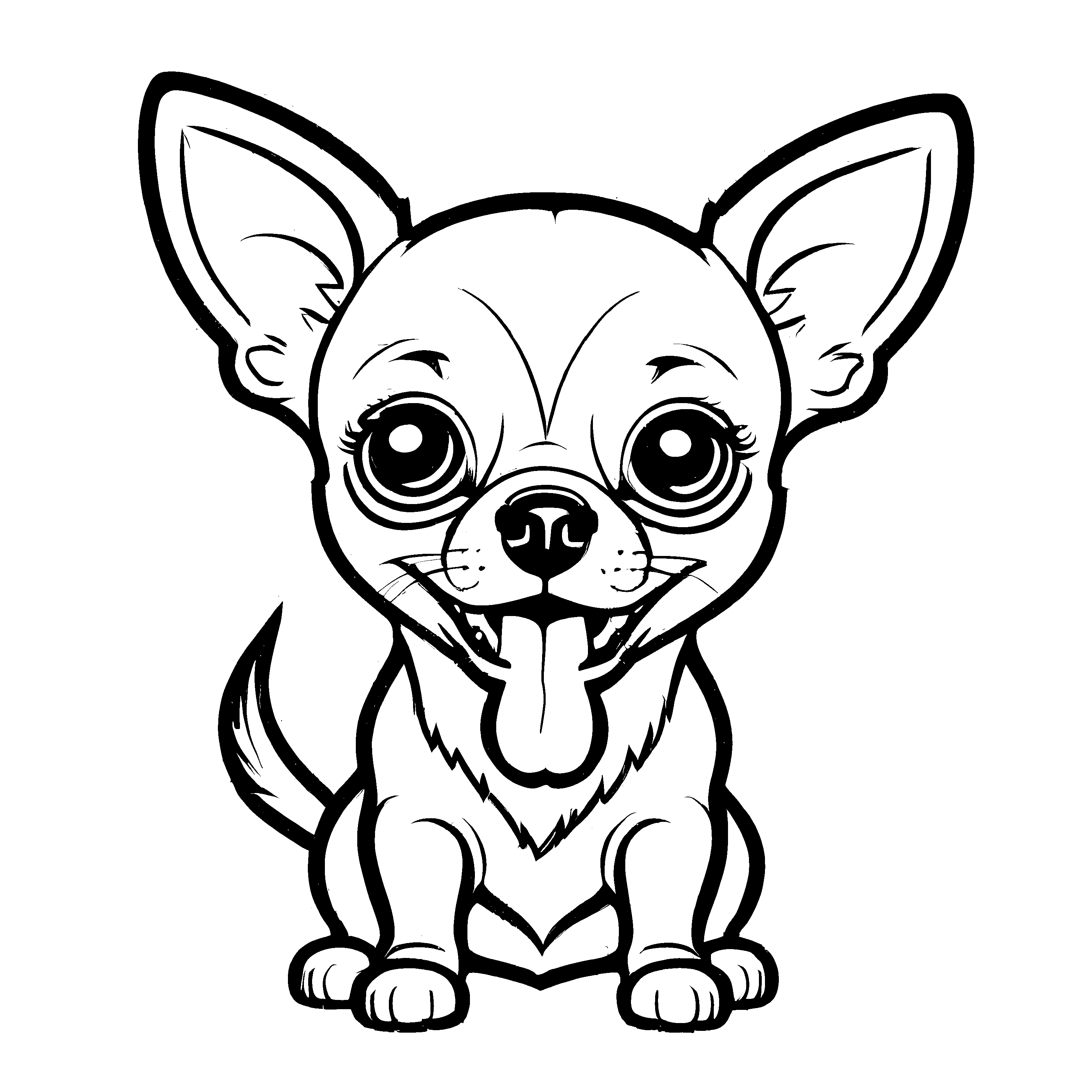 Bezauberndes Chihuahuas-Bastelmotiv für die ganze Familie