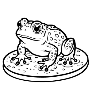 Besonderes Kröten-Ausmalbild für kleine Künstler