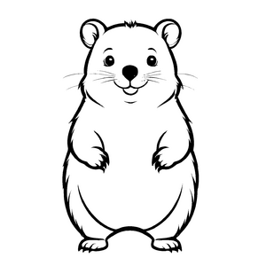 Niedliches Wombats-Malbild für kreative Kids