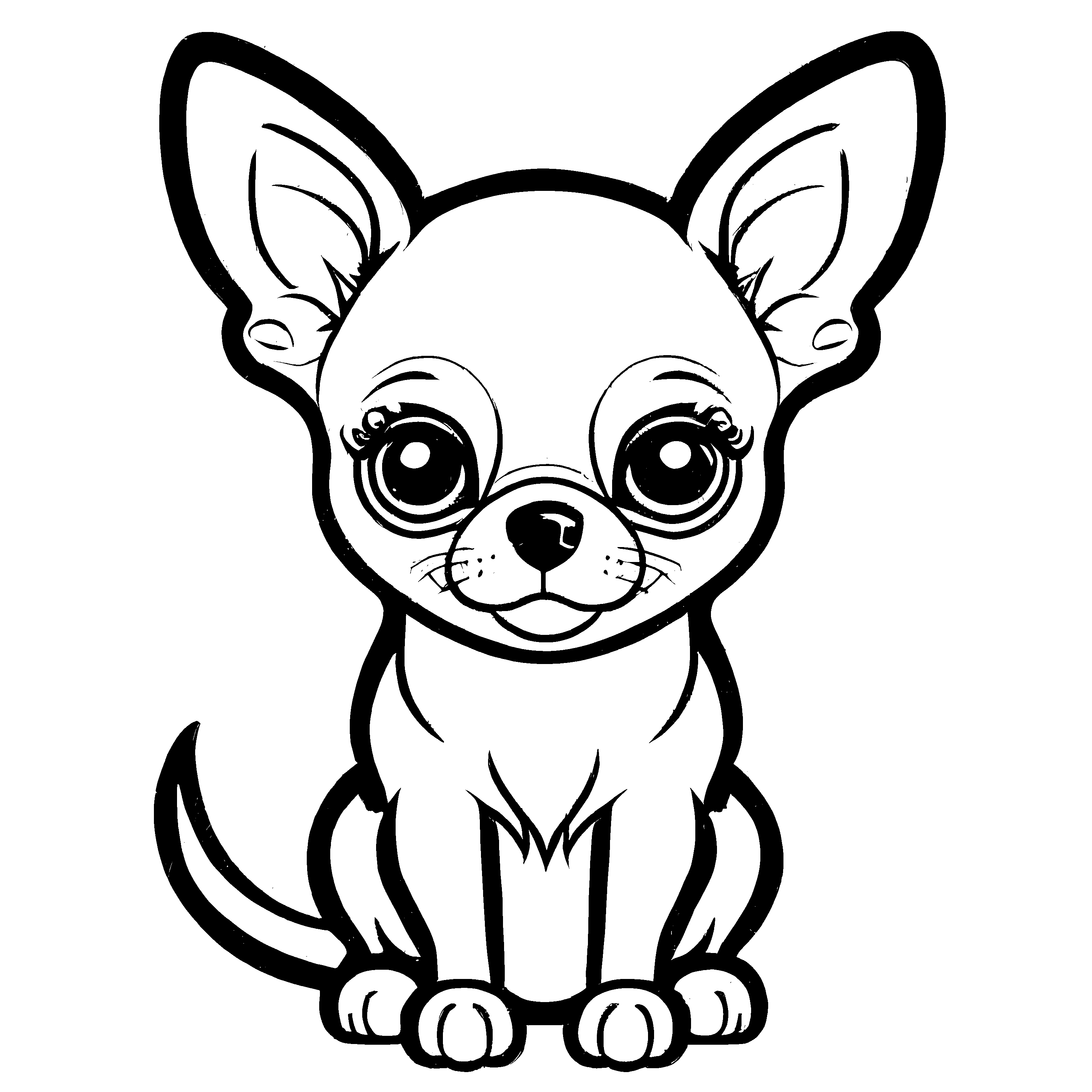 Fantastisches Chihuahuas-Ausmalbild für kreative Momente