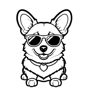 Großartige Corgis-Malvorlage für kleine Künstler
