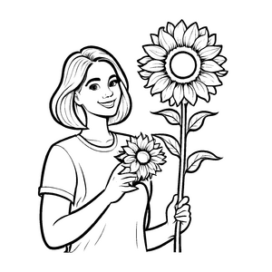 Märchenhaftes Blumenhändler-Malbild für spannende Malzeit
