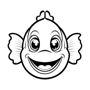 Kreatives Clownfische-Bastelmotiv zum künstlerischen Entfalten