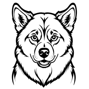 Aufregende Huskys-Ausmalvorlage zum Basteln und Malen