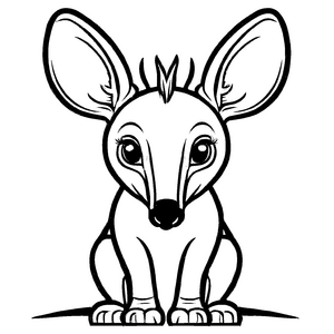 Kreatives Erdferkel-Ausmalbild für Kinder
