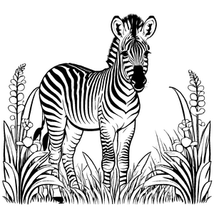 Aufregendes Zebras-Malbild für Kinder