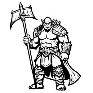 Fröhliches Orks-Malbild für Kinder