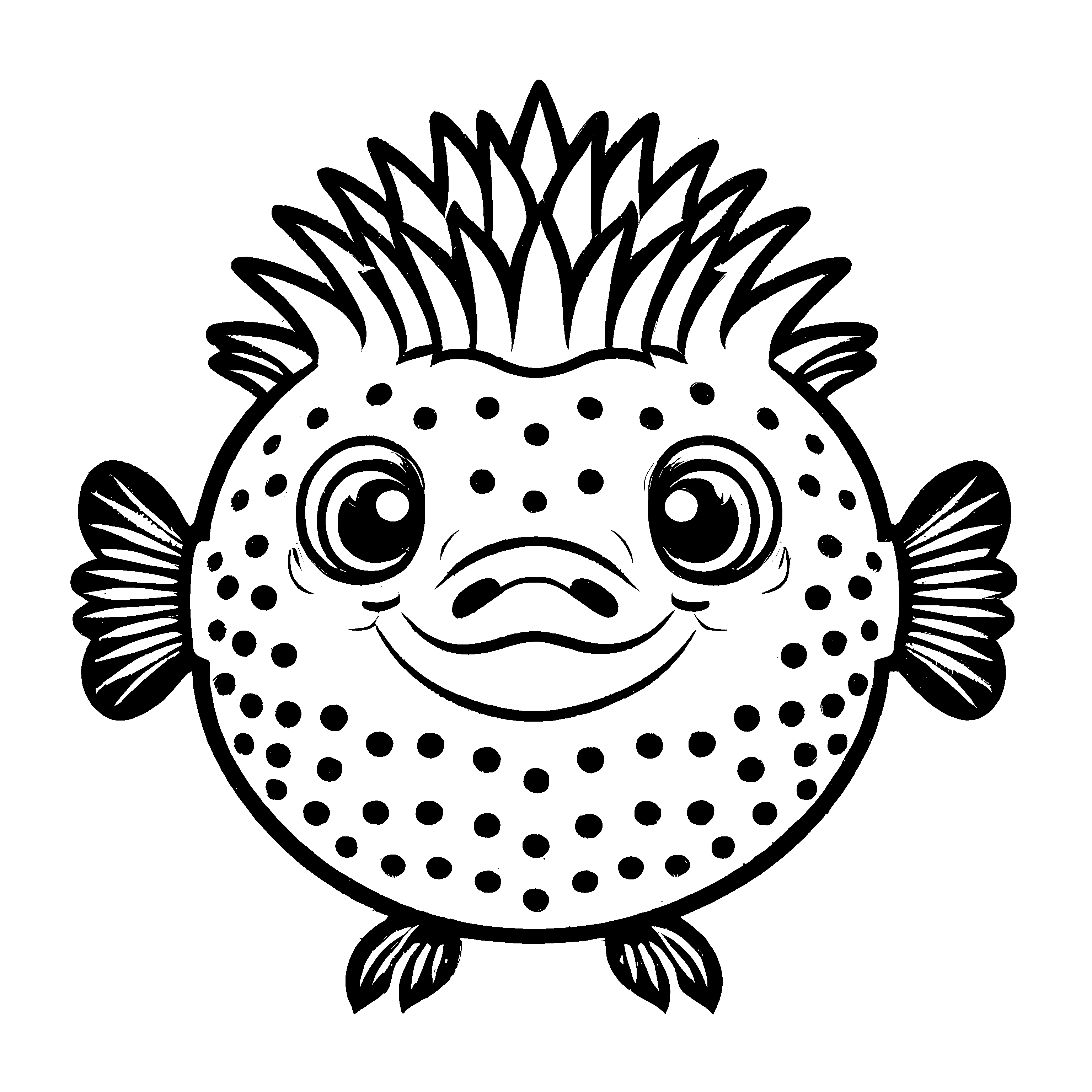 Tolle Kugelfische-Malvorlage für kreative Momente