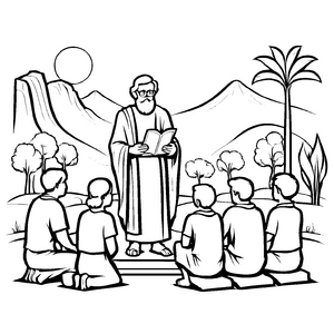 Farbenfrohes Philosophen-Malbild für spannende Malzeit