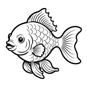 Großartiges Goldfische-Ausmalbild für Kinder