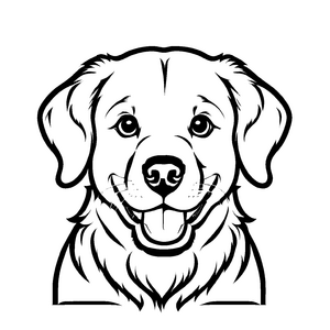 Interessantes Golden Retriever-Malbild für spannende Malzeit