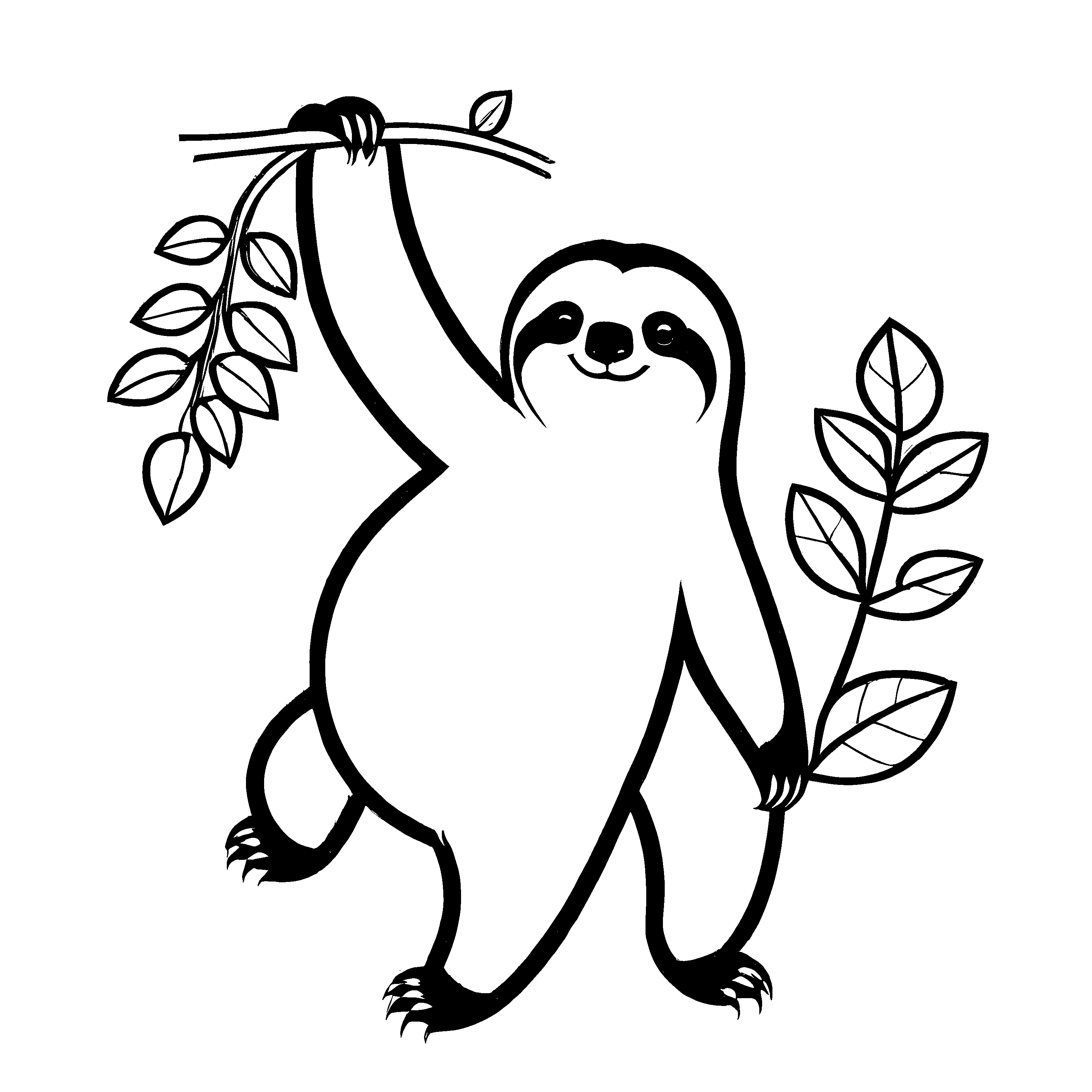 Tolles Faultiere-Bastelmotiv für kleine Künstler