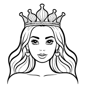 Niedliches Tiaras-Bastelmotiv für Groß und Klein