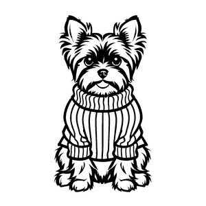 Lustiges Yorckshire Terrier-Bastelmotiv zum künstlerischen Entfalten