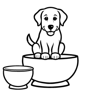 Faszinierende Golden Retriever-Malvorlage für kreative Malstunden