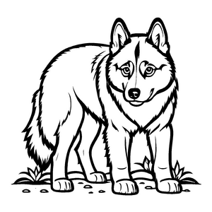 Zauberhaftes Huskys-Malbild für kreative Kids