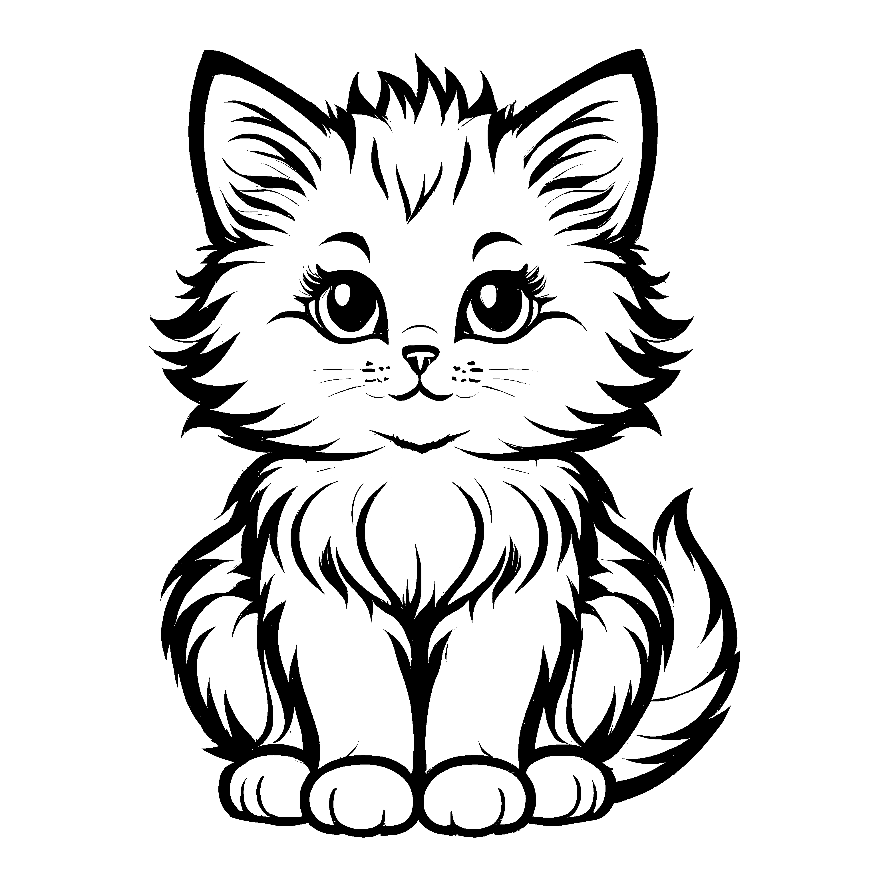 Großartiges Kitten-Bastelmotiv für kleine Künstler