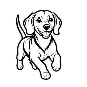 Verspieltes Beagle-Bastelmotiv für die ganze Familie