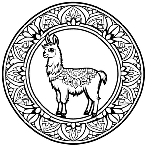 Aufregende Lamas-Malvorlage für Kinder