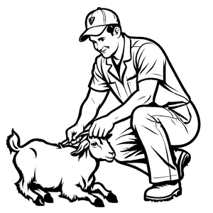 Detailreiche Tierärzte-Malvorlage für Groß und Klein