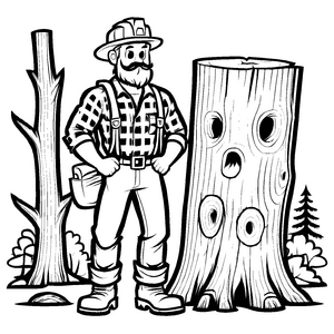 Aufregendes Holzfäller-Bastelmotiv für Groß und Klein