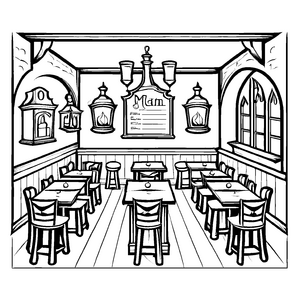 Spannendes Tavernen-Bastelmotiv für kleine Künstler