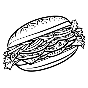 Süßes Döner-Malbild für Kinder