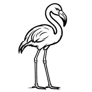 Fröhliches Flamingos-Ausmalbild zum Ausmalen