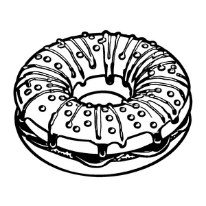 Buntes Donuts-Malbild für Kinder
