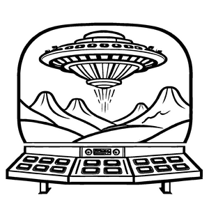 Wunderschönes UFOs-Malbild für kreative Momente
