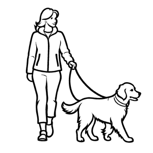 Fantasievolles Golden Retriever-Ausmalbild für kreative Kids