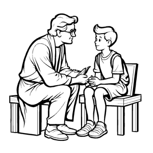 Farbenfrohes Philosophen-Bastelmotiv für kreative Kids