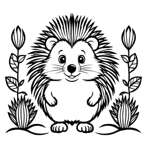Tolles Stachelschweine-Ausmalbild für kreative Kids