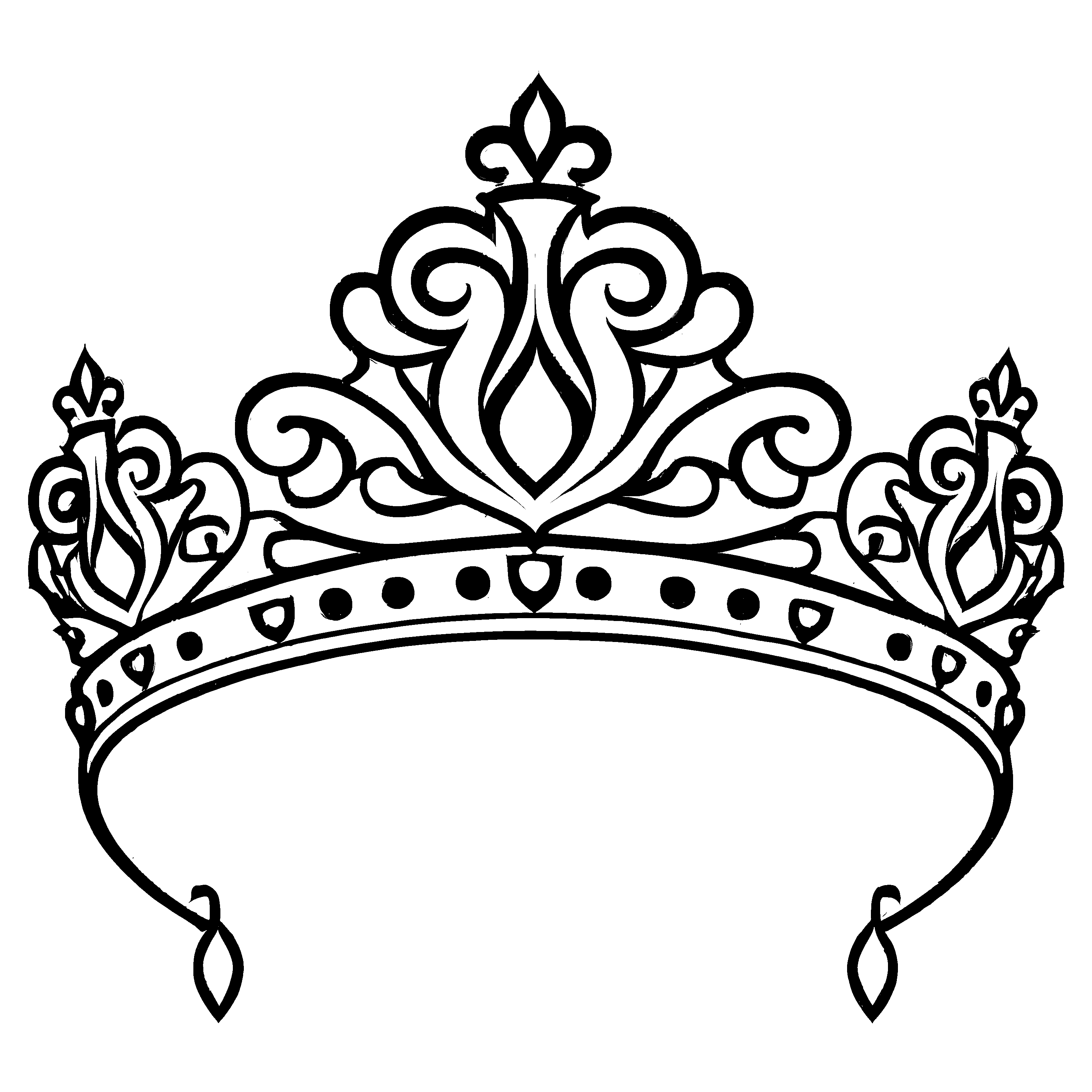 Einzigartiges Tiaras-Ausmalbild zum kreativen Zeitvertreib
