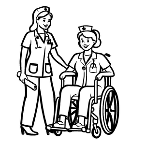 Verspieltes Krankenhäuser-Bastelmotiv für die ganze Familie