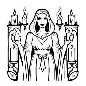 Fantasievolles Vampire-Malbild für die ganze Familie