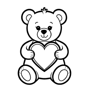 Besonderes Teddybären-Ausmalbild zum kreativen Zeitvertreib