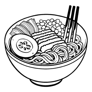 Wunderschönes Ramen-Bastelmotiv für Kinder