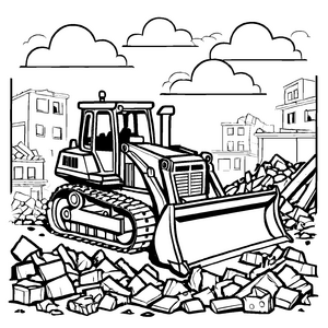 Wunderbare Bulldozer-Malvorlage für Groß und Klein
