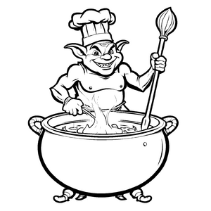 Wunderschöne Goblins-Ausmalvorlage zum kreativen Zeitvertreib